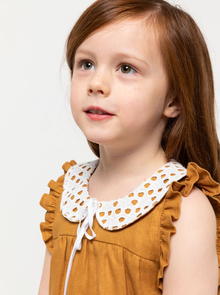 Toddler Kids Girls Summer Dress Short Sleeve Peter Pan